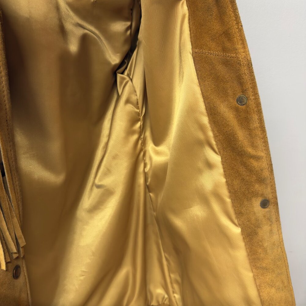 Schott NYC Western Suede Fringe Jacket Women's Sz 6 SML New w Tags Made In USA - Picture 11 of 16